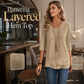 Women's Asymmetric Casual Solid Round Neck Top