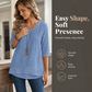 Women's Asymmetric Casual Solid Round Neck Top