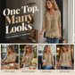Women's Asymmetric Casual Solid Round Neck Top