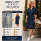 New Arrival✨ 🌸 Versatile button-down dress with matching waistband – 3/4 sleeves create an elegant and relaxed silhouette