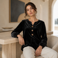 ✨🛍️Fresh Drop - Relaxed Velvet Blouse - Lightweight & Neat Finish for Everyday Elegance