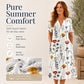 ☀️👗Top Pick - Casual Floral Midi Dress with V-Neck – Soft Drape & Romantic Print
