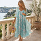 Trending Now⭐👗 Floral Maxi Dress & Cardigan Set – Lace Patchwork & Flowing Skirt for Effortless Elegance ✨