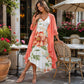 Trending Now⭐👗 Floral Maxi Dress & Cardigan Set – Lace Patchwork & Flowing Skirt for Effortless Elegance ✨