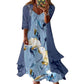 Trending Now⭐👗 Floral Maxi Dress & Cardigan Set – Lace Patchwork & Flowing Skirt for Effortless Elegance ✨