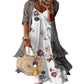Trending Now⭐👗 Floral Maxi Dress & Cardigan Set – Lace Patchwork & Flowing Skirt for Effortless Elegance ✨