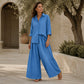✨🛍️Fresh Drop - 2-Piece Shirt & Wide-Leg Set – Clean Lines & Breezy Comfort for Confident All-Day Wear