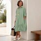 Bestseller🏆💕 Premium Button-Front Midi Dress – Soft Touch & Flattering Drape for All Body Types