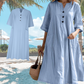 Bestseller🏆🛍️ Cotton-Blend A-Line Dress – Breathable Fabric & Convenient Pockets for All-Day Comfort