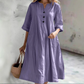 Bestseller🏆🛍️ Cotton-Blend A-Line Dress – Breathable Fabric & Convenient Pockets for All-Day Comfort