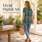 Women's Paisley Print V-Neck Short Sleeve Top
