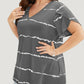 Must-Have🔥👚🌟 Striped Short Sleeve Top for Curvy Women