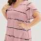 Must-Have🔥👚🌟 Striped Short Sleeve Top for Curvy Women