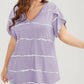 Must-Have🔥👚🌟 Striped Short Sleeve Top for Curvy Women