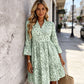 ✨🛍️Fresh Drop - V-Neck Floral Dress with Flowing Hem – Lightweight & Versatile for Garden Parties or Brunch