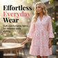 ✨🛍️Fresh Drop - V-Neck Floral Dress with Flowing Hem – Lightweight & Versatile for Garden Parties or Brunch