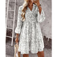 ✨🛍️Fresh Drop - V-Neck Floral Dress with Flowing Hem – Lightweight & Versatile for Garden Parties or Brunch