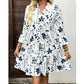 ✨🛍️Fresh Drop - V-Neck Floral Dress with Flowing Hem – Lightweight & Versatile for Garden Parties or Brunch