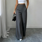 Must-Have🔥👖 Contrast-Trim Wide-Leg Pants – legant Drape & Flattering High-Rise