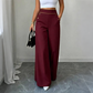 Must-Have🔥👖 Contrast-Trim Wide-Leg Pants – legant Drape & Flattering High-Rise