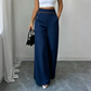 Must-Have🔥👖 Contrast-Trim Wide-Leg Pants – legant Drape & Flattering High-Rise