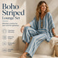 Bestseller🏆👚 Cotton-Linen Stripe Set – Flowing Silhouette & Maximum Mobility for Everyday Elegance