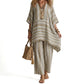 Bestseller🏆👚 Cotton-Linen Stripe Set – Flowing Silhouette & Maximum Mobility for Everyday Elegance