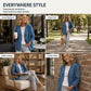 Women's Casual Collarless Button Cardigan Jacket