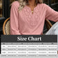 ☀️👚Top Pick - Lace-Trim V-Neck Blouse – Breathable Fabric & Flattering Drape for Work or Weekend 🌿
