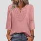 ☀️👚Top Pick - Lace-Trim V-Neck Blouse – Breathable Fabric & Flattering Drape for Work or Weekend 🌿