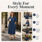 ✨🛍️Fresh Drop - Loose-Fit Denim Dress with Button Placket – Timeless Wardrobe Staple for Weekends or Travel 🍃