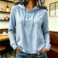 Women's Casual Hoodie with Drawstring & Pockets