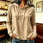 Women's Casual Hoodie with Drawstring & Pockets