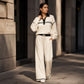 Trending Now👚👖 Striped Patchwork Hoodie & Wide-Leg Pants Set – Relaxed 2-Piece for Effortless Street Style