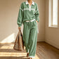 Trending Now👚👖 Striped Patchwork Hoodie & Wide-Leg Pants Set – Relaxed 2-Piece for Effortless Street Style