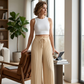 Best Seller🔥 👖 Pleated wide-leg pants with an adjustable drawstring – soft drape and wrinkle-free elegance