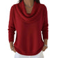 👚New Arrivals - Sequin Cowl Neck Pullover – Soft Ribbed Cuffs & Elegant Drape for Any Occasion 🌿