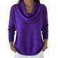 👚New Arrivals - Sequin Cowl Neck Pullover – Soft Ribbed Cuffs & Elegant Drape for Any Occasion 🌿