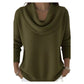 👚New Arrivals - Sequin Cowl Neck Pullover – Soft Ribbed Cuffs & Elegant Drape for Any Occasion 🌿