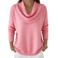 👚New Arrivals - Sequin Cowl Neck Pullover – Soft Ribbed Cuffs & Elegant Drape for Any Occasion 🌿