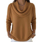 👚New Arrivals - Sequin Cowl Neck Pullover – Soft Ribbed Cuffs & Elegant Drape for Any Occasion 🌿