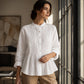 Current Trend👚 Classic collared shirt with elegant pleats