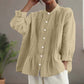 Current Trend👚 Classic collared shirt with elegant pleats
