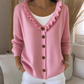 Bestseller🏆👚 Ruffle Collar Knit Cardigan – Elegant Drape & All-Day Comfort for Every Look