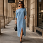 ✨🛍️Fresh Drop - Denim Off-Shoulder Dress – Relaxed Fit & Trendy Cut
