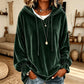 Bestseller🏆👚 Velvet Hooded Pullover – Luxe Texture & All-Day Comfort for Every Look