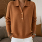 Bestseller🏆👚 Elegant Lapel Collar Knit – Timeless Design & All-Day Comfort for Every Look