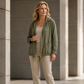 Women's Casual Hooded Jacket with Drawstring Hem