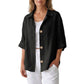 ⭐Trending Now⭐ Retro Cotton Linen Oversized Shirt – Natural Breathable Fabric & Timeless Style for Every Body