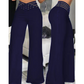 ✨🛍️Fresh Drop - High-Waisted Flowy Pants with Cutout Detail – Premium Texture & Versatile Style from Day to Night